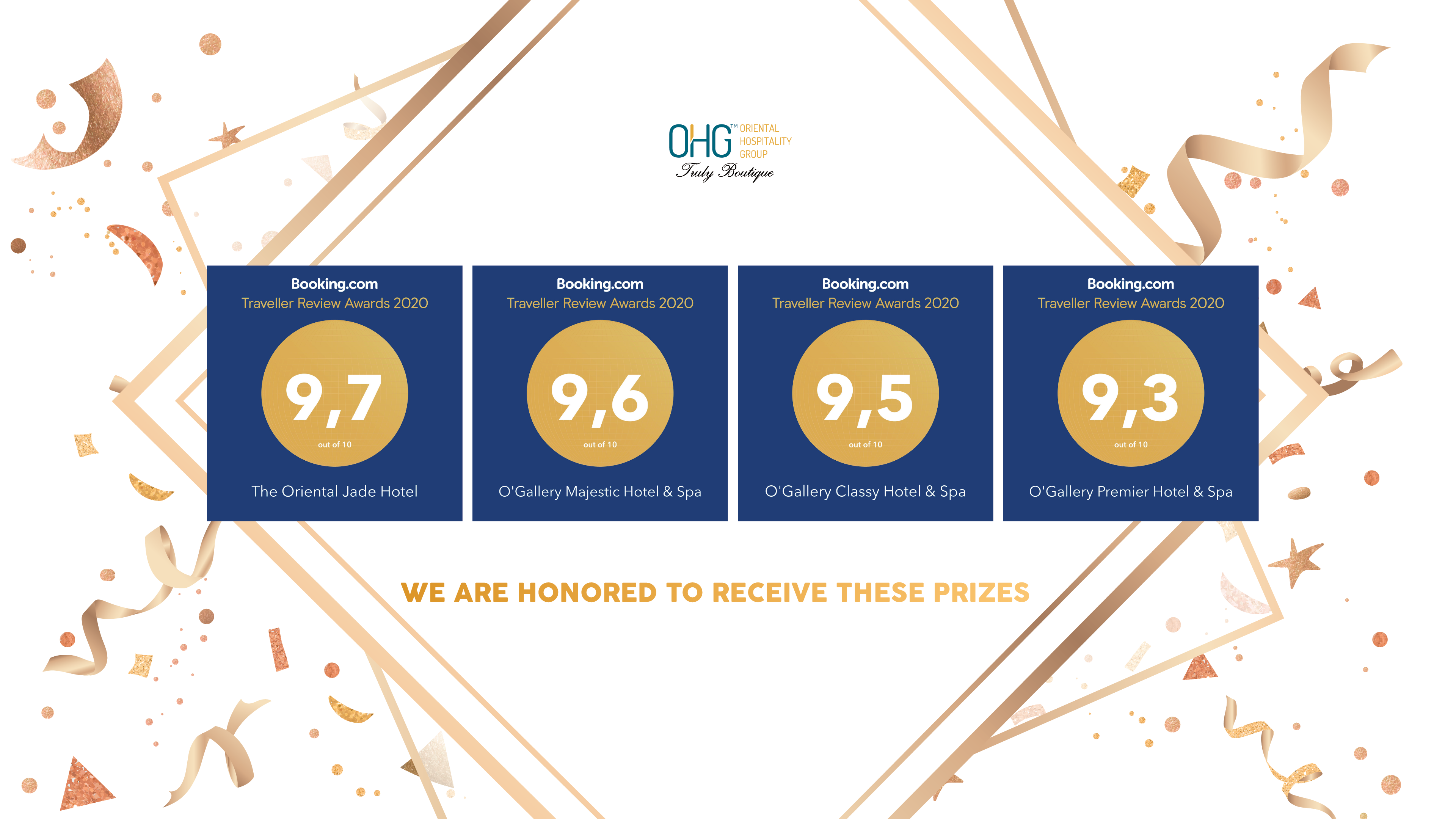 Oriental Hospitality Group proudly received Booking.com